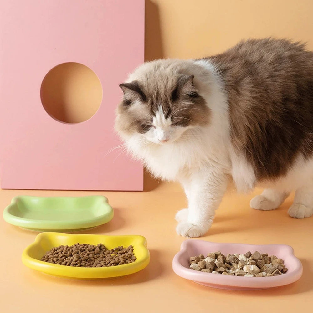 Cat-Shaped Pet Bowl – Non-Slip Food & Water Bowl for Cats & Small Pets