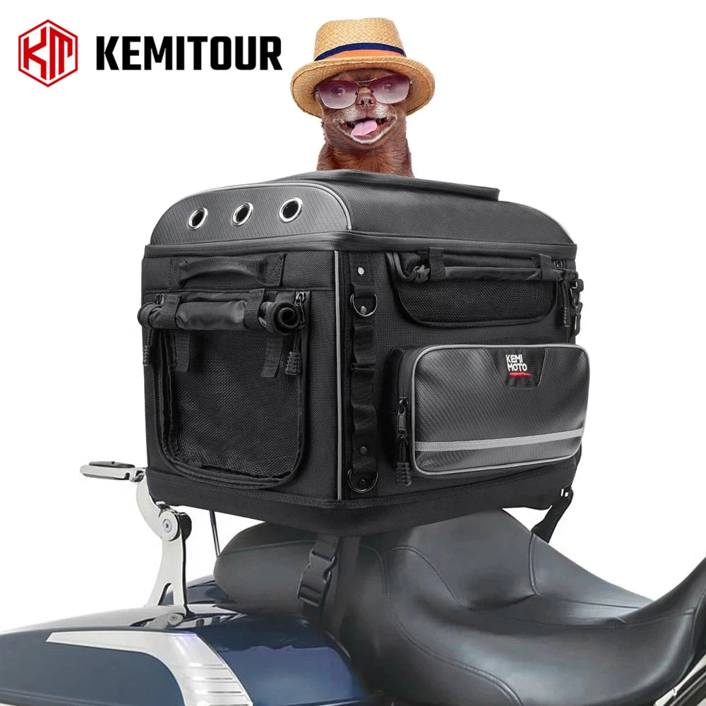 Motorcycle Pet Carrier Bag – Dog & Cat Carrier for Harley Touring, Street Glide, Road King & Trike Models