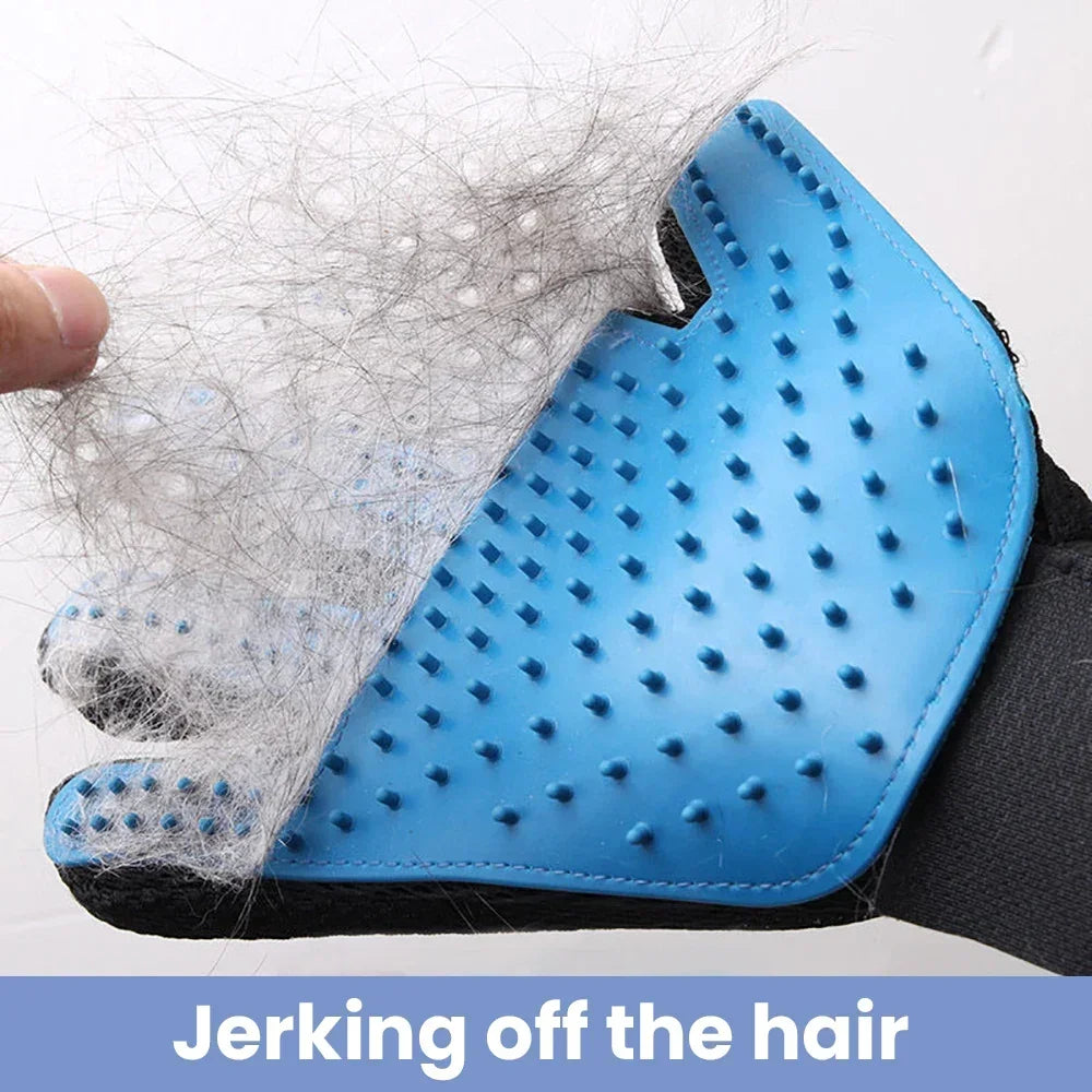 Cat Grooming Glove – Pet Hair Removal & Massage Brush for Cats and Dogs