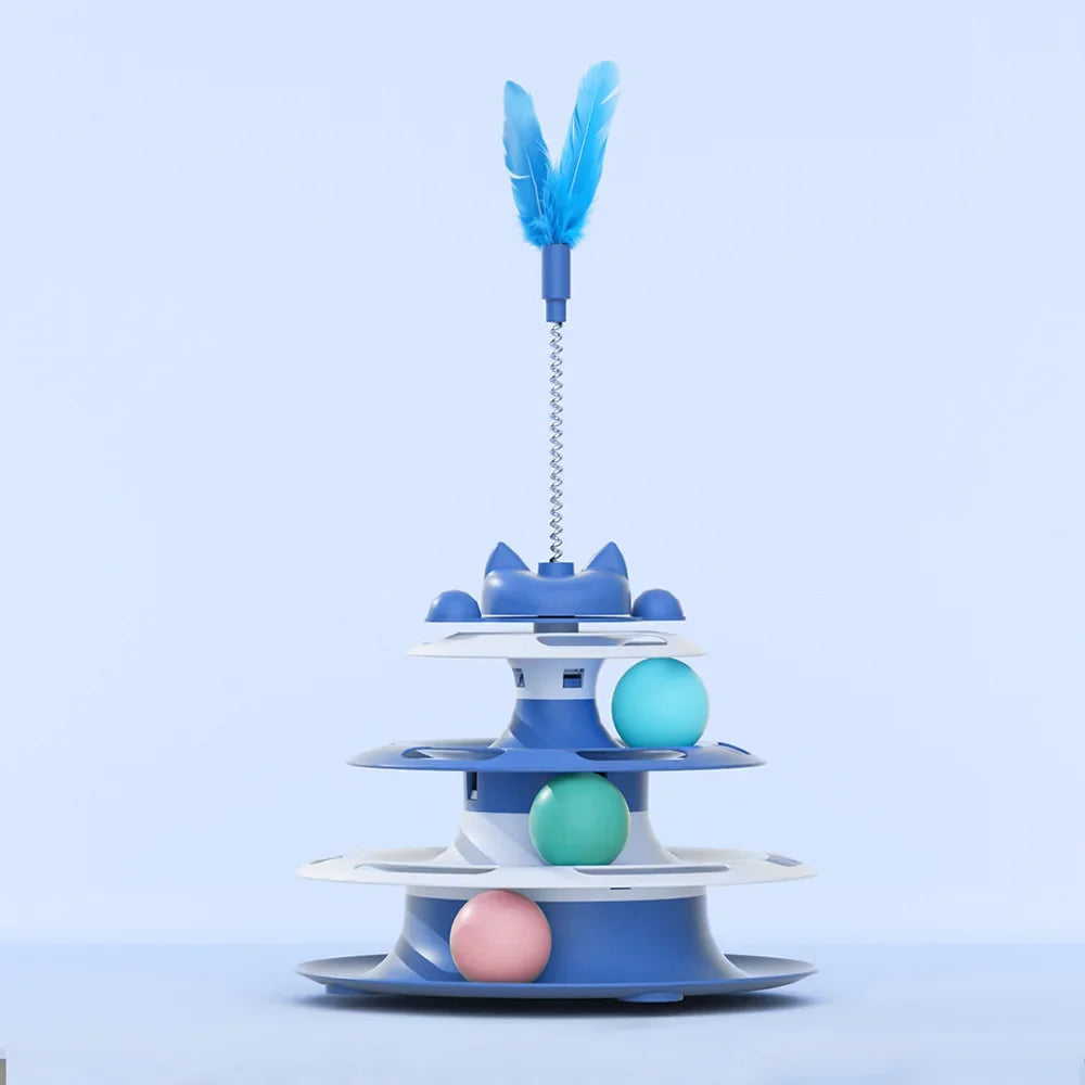 Interactive Cat Turntable Toy – Self-Play Ball & Teaser Toy for Indoor Cats and Kittens