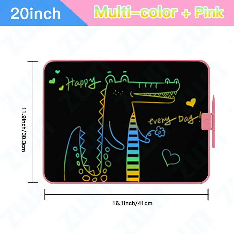 12/15/20Inch LCD Drawing Board Writing Tablet Digit Magic Blackboard Art Tools Painting Learning & Education Toys for Kids Gifts