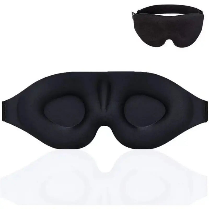 3D Eye Mask – Adjustable &amp; Light-Blocking Sleep Mask (Black) - PULSE MART