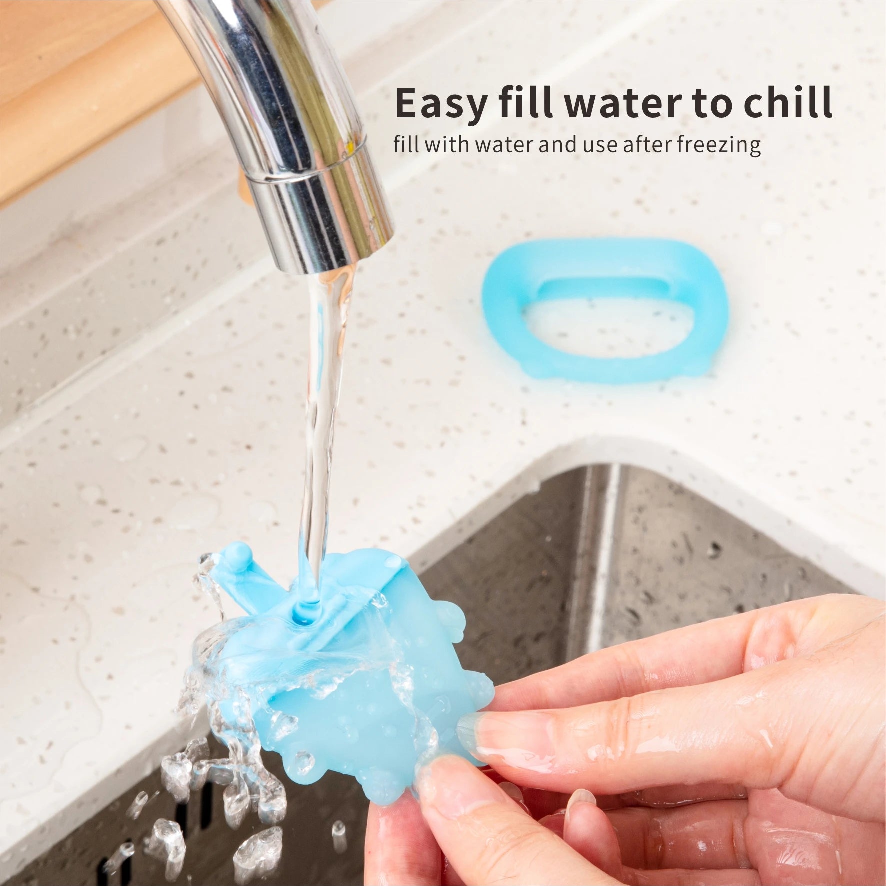 Freezable Baby Silicone Teething Toys – Cooling Relief for Babies 0-12 Months, BPA-Free, Water-Filled & Ice Teething Toys, Safe - PULSE MART