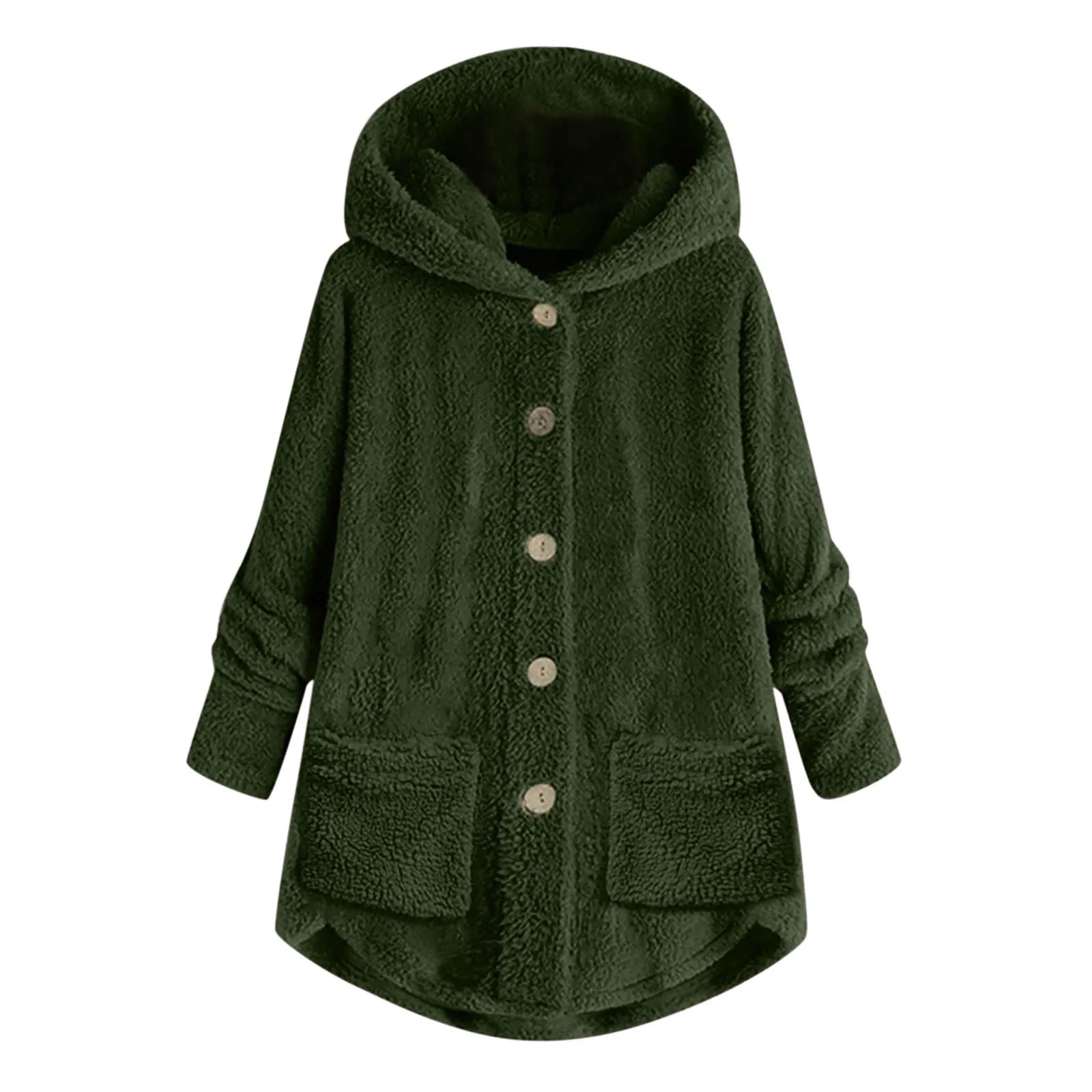 Women’s Winter Plush Coat – Cute Cat Ear Warm Jacket with Pockets - PULSE MART