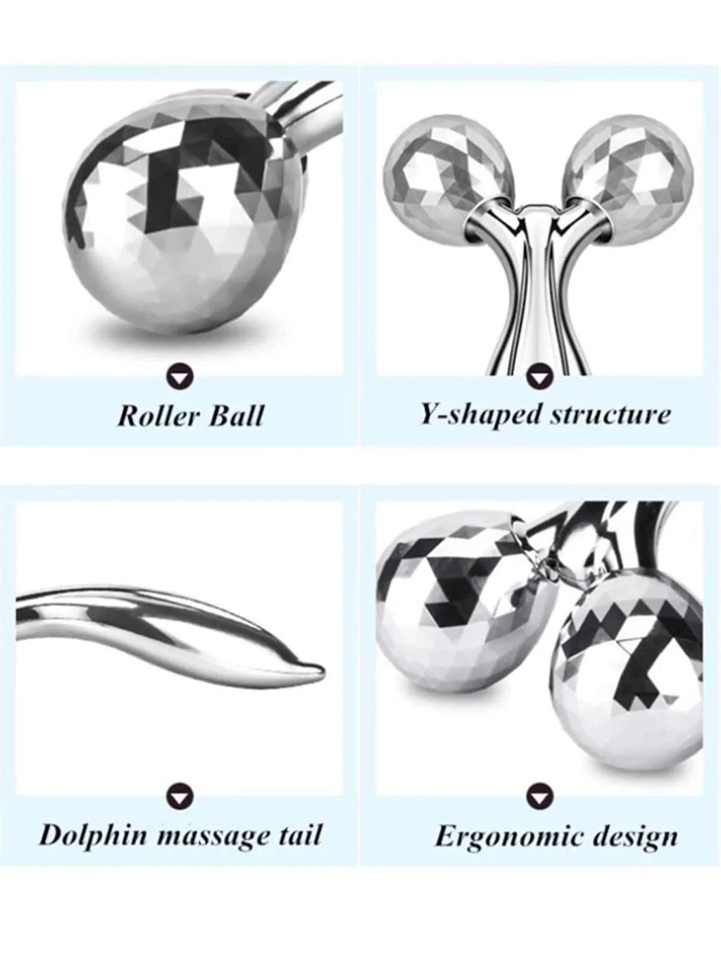 3D Manual Face Rolling Massager - Y-Shape, 360° Rotating Wrinkle Remover, and Skin Care Tool for Face and Body - PULSE MART