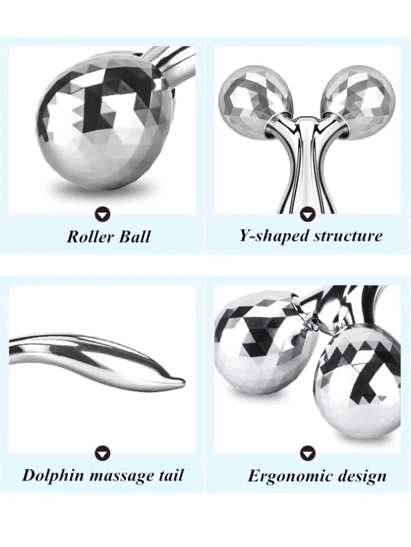3D Manual Face Rolling Massager - Y-Shape, 360° Rotating Wrinkle Remover, and Skin Care Tool for Face and Body - PULSE MART