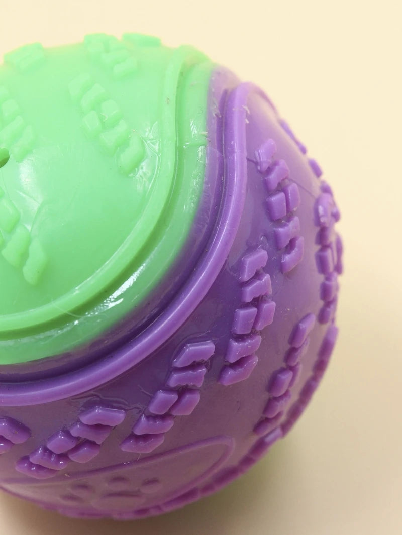 Interactive Squeaky Dog Ball - Soft TPR Teeth Cleaning Toy