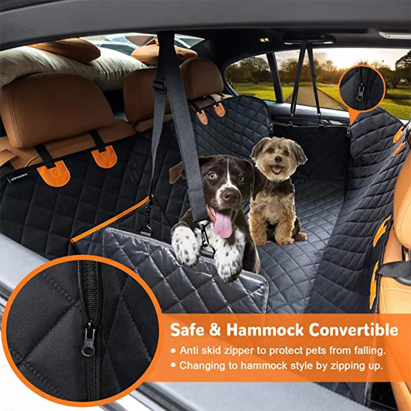 Waterproof Dog Car Seat Cover, Heavy-Duty Back Seat Travel Hammock