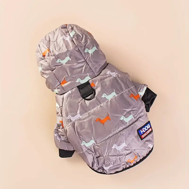Hooded Cat Jacket – Thick Cotton-Padded Winter Coat for Cats & Small Dogs