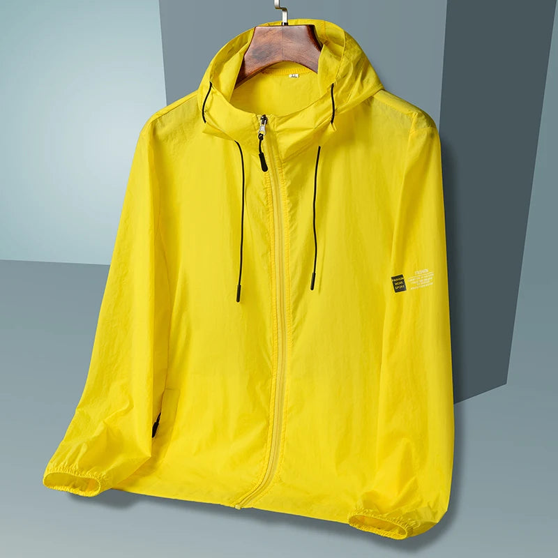 2025 Summer Hooded Jacket Men Women Sun Protection  Quick Dry Skin Windbreaker