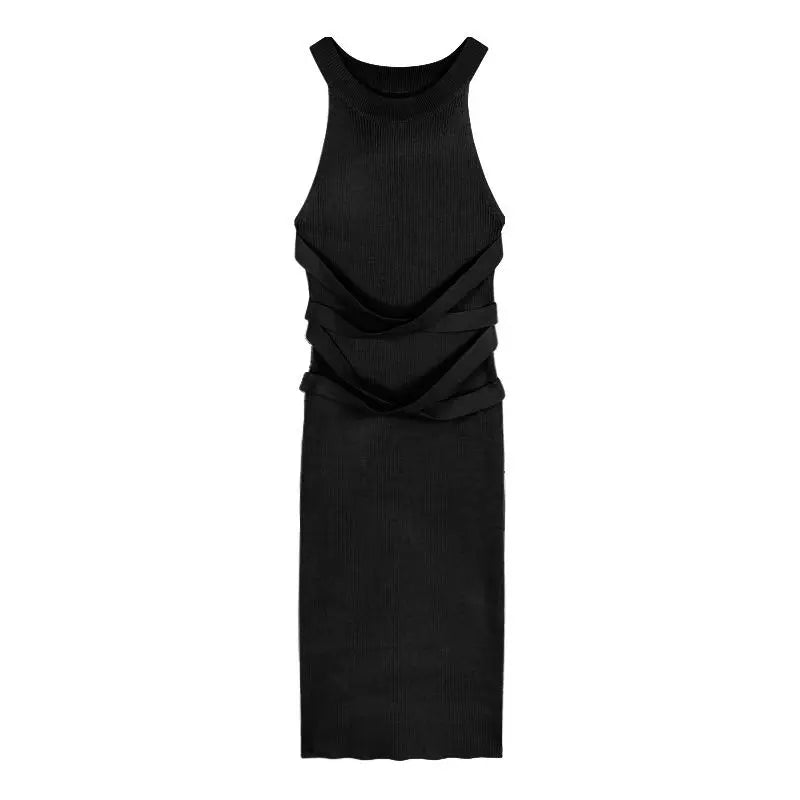 Women’s Elegant Sleeveless Mini Dress – Sexy Textured Back, Summer Casual Fashion