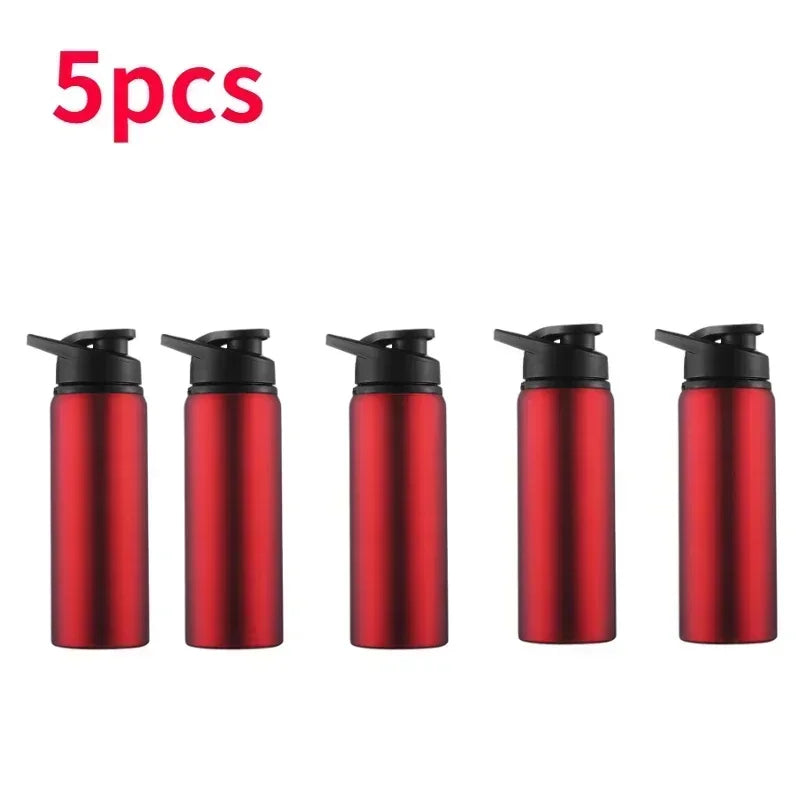 1-15PCS Portable Stainless Steel Bicycle Water Bottle Straight Drinking Outdoors Sports Travel Kettle Metal Water Bottle - PULSE MART