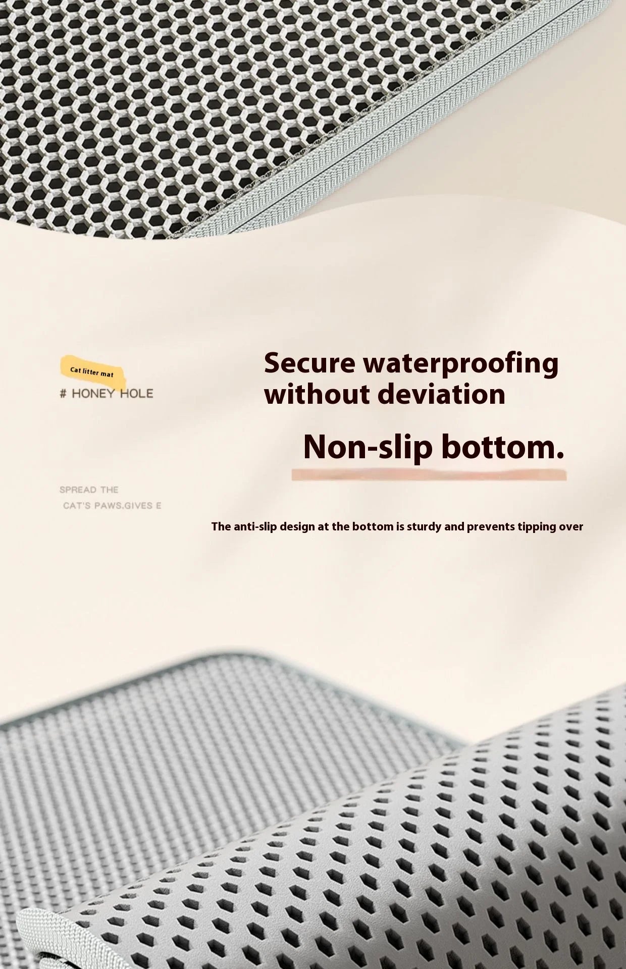 Premium 2-Layer Cat Litter Mat – Waterproof Non-Slip Sand Trapping Technology
