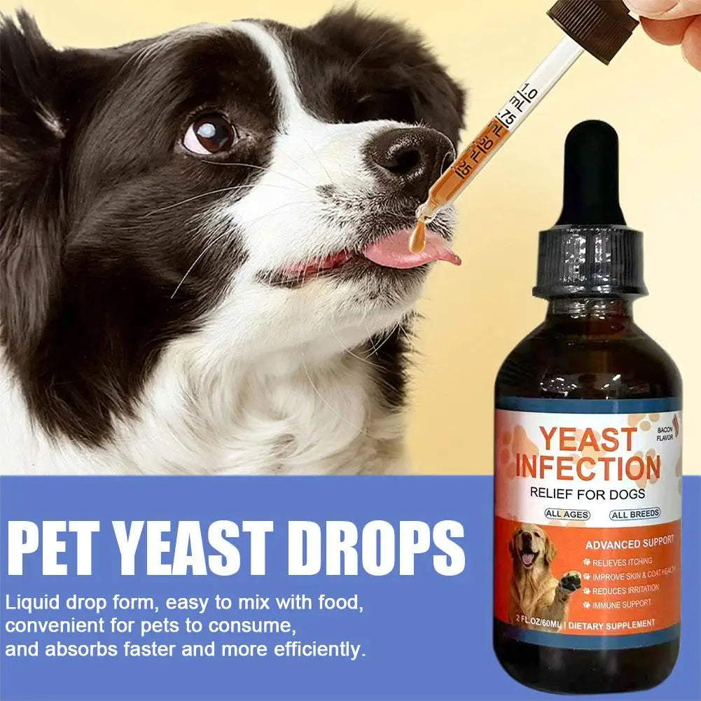 60ML Herbal Pet Skin & Coat Drops – Gentle Care Supplement for Dogs