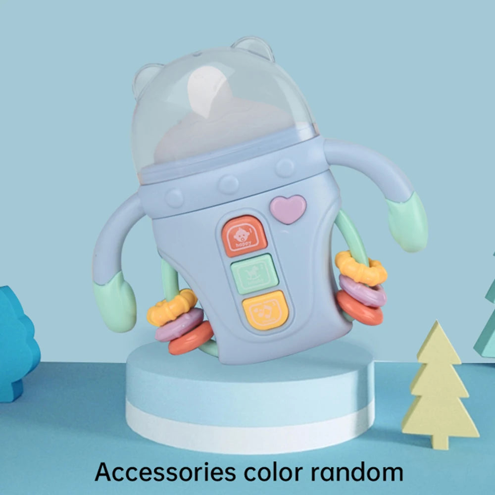 Baby Rattle Toy Musical Sensory Learning Toy with Music and Lights Pacifier Teething  for Toddlers Boys and Girls Gifts 0-24M - PULSE MART