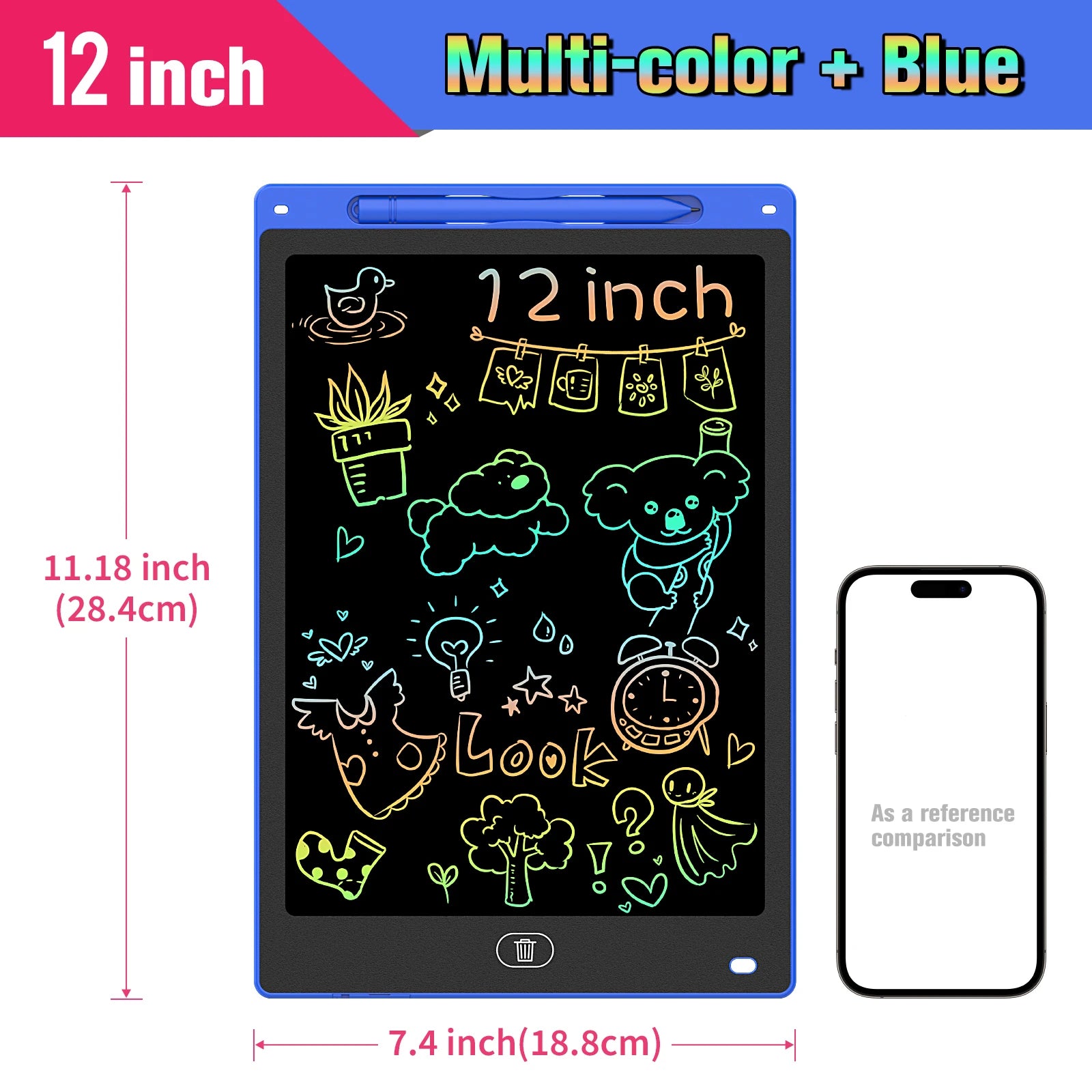 8.5/10/12 Inch LCD Writing Tablet Digital Drawing Tablet Handwriting Pads Portable Electronic Doodle Board for Kids