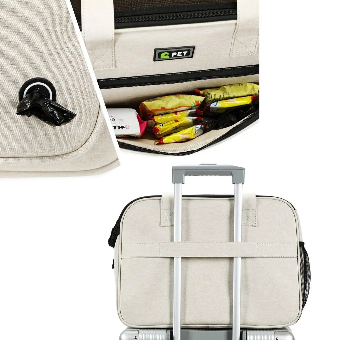 Dog Carrier Bag Breathable Mesh Tote with Strap Ventilated Dog Purse Carrying Bag for Daily Shopping Walking Park Outing Picnic