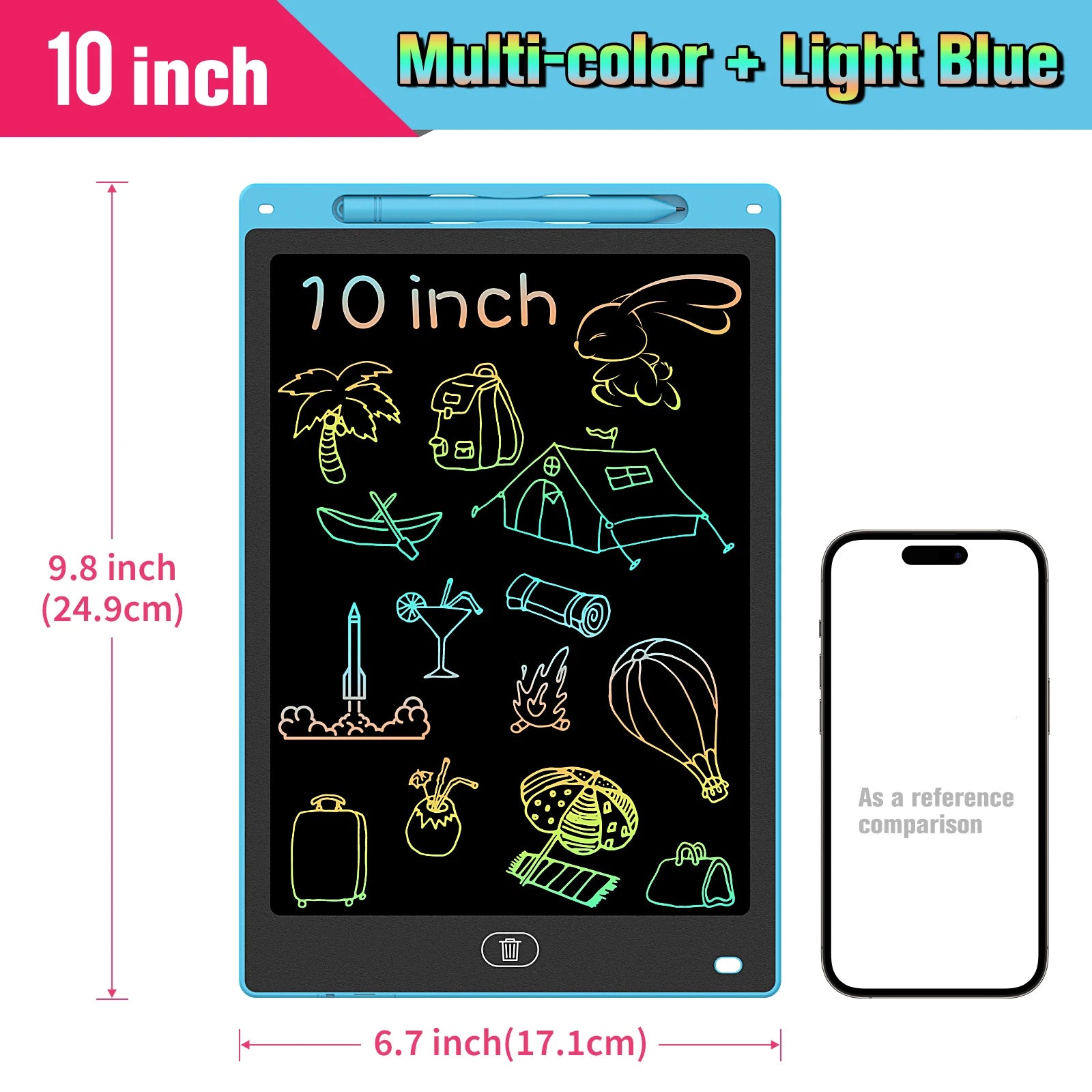 8.5/10/12 Inch LCD Writing Tablet Digital Drawing Tablet Handwriting Pads Portable Electronic Doodle Board for Kids