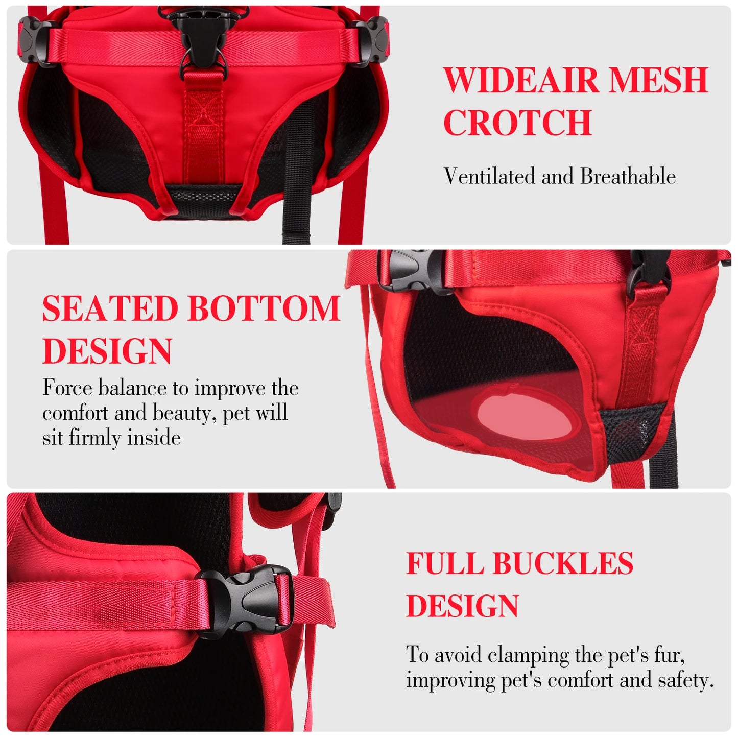 Dog Front Carrier Backpack, Adjustable Dog Chest Carrier Backpack,Dog Carriers for Small Dogs & Cats Hiking Camping Travel