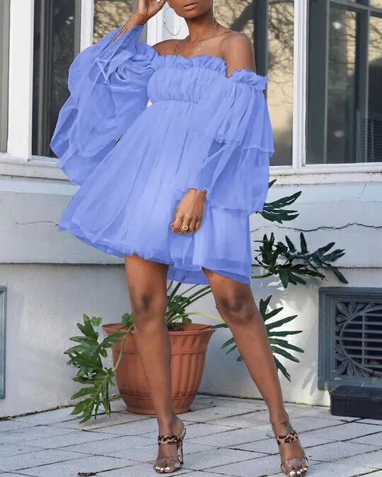 Women’s 2025 Sexy Bra Style Mini Dress – Solid Color High Waist Party Dress