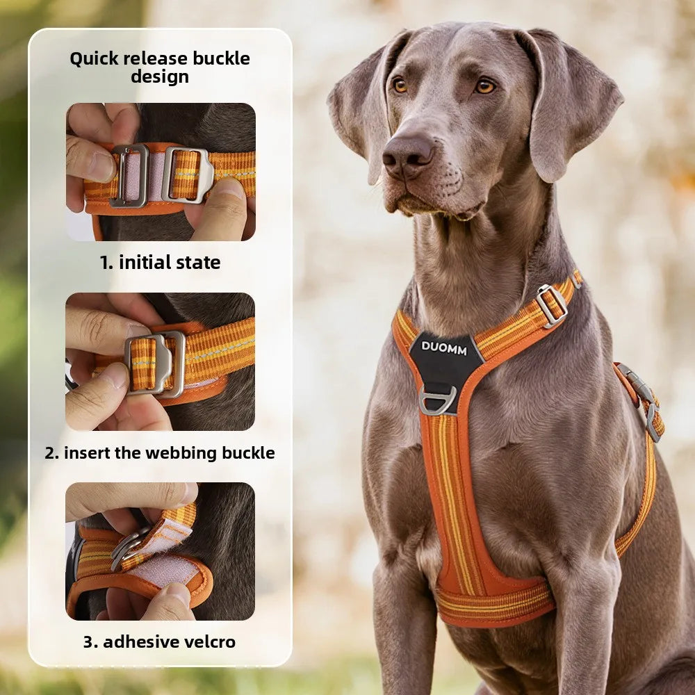 Car Safety Dog Harness: No-Pull, Reflective & Adjustable