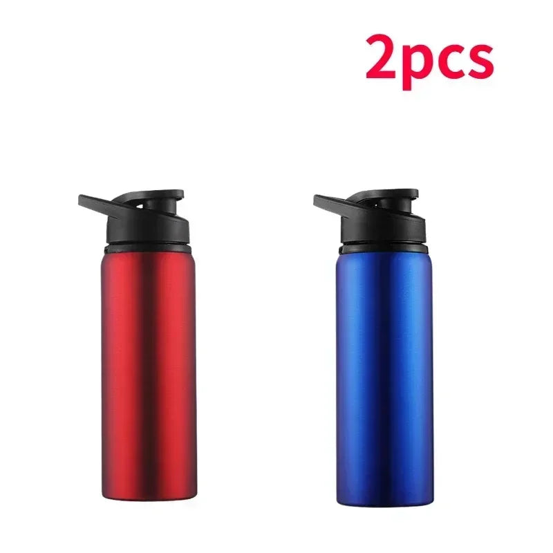 1-15PCS Portable Stainless Steel Bicycle Water Bottle Straight Drinking Outdoors Sports Travel Kettle Metal Water Bottle - PULSE MART