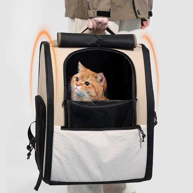 Pet Travel Backpack – Breathable Cat Carrier for Outdoor & Cabin Use