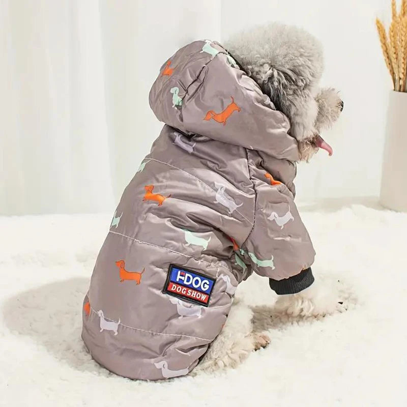 Hooded Cat Jacket – Thick Cotton-Padded Winter Coat for Cats & Small Dogs