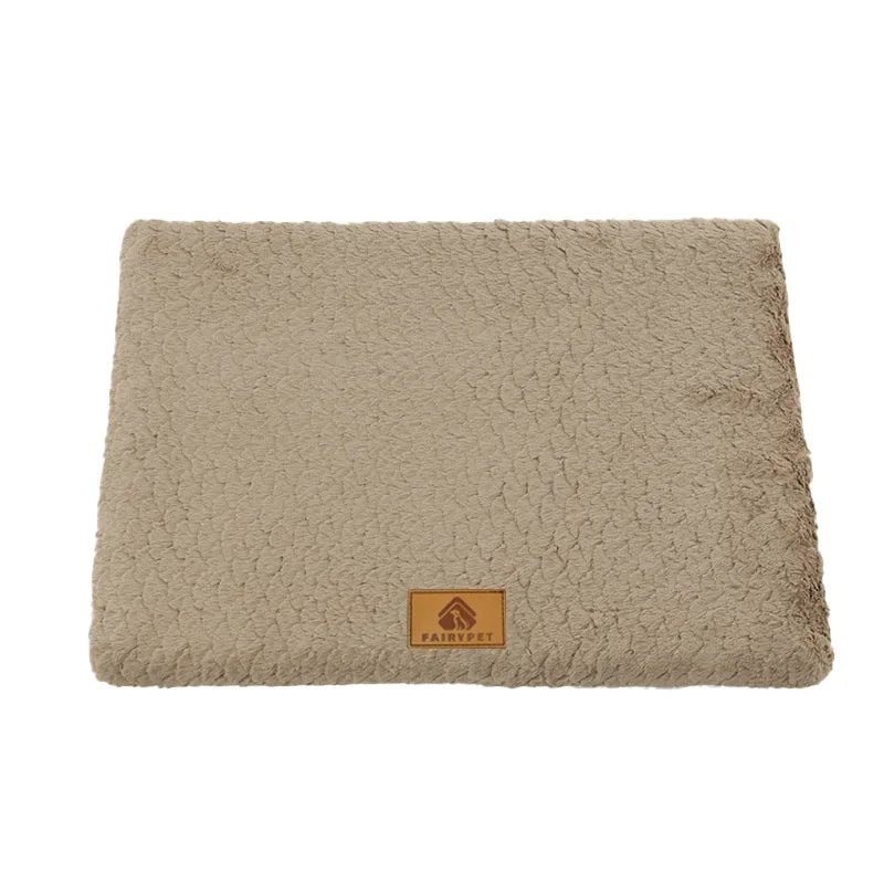 3D Foam Orthopedic Dog Bed, Washable Faux Fur Waterproof Crate Mat