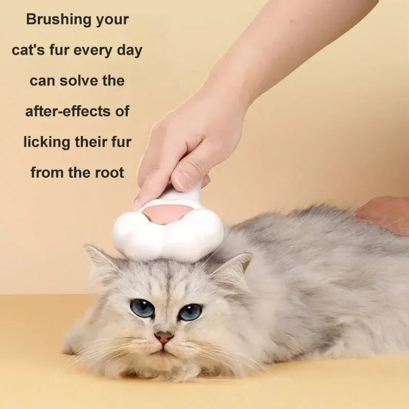 Pet Grooming Brush – Gentle Cat & Dog Deshedding Brush with Soft Massage Bristles