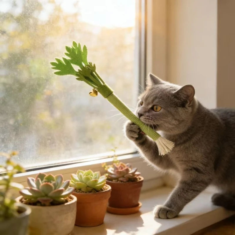 Catnip Cat Chew Toy – Interactive Teeth Cleaning Molar Stick for Cats & Kittens