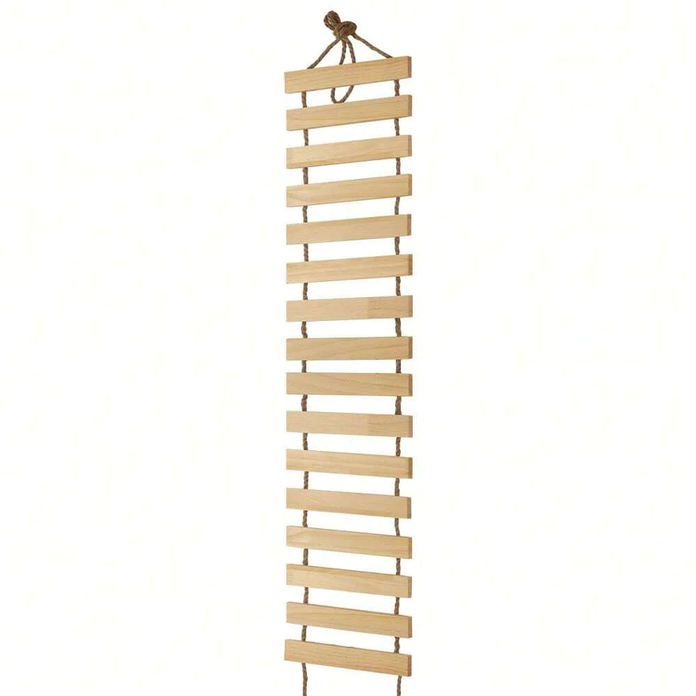 Natural Wood Cat Climbing Bridge - Versatile Cage & Wardrobe Ladder