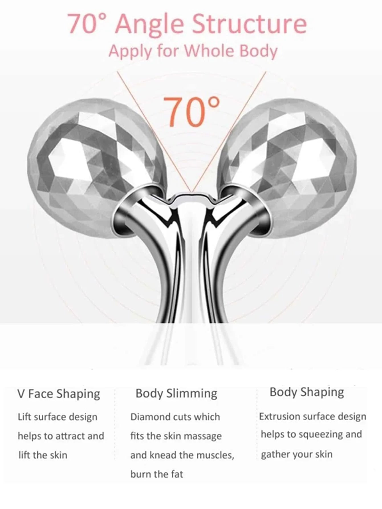 3D Manual Face Rolling Massager - Y-Shape, 360° Rotating Wrinkle Remover, and Skin Care Tool for Face and Body - PULSE MART