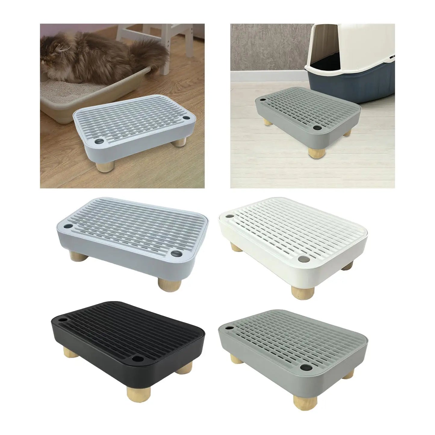 Cat Litter Box Step – Washable Litter Sifter Ramp for Kittens, Senior Cats & Indoor Cats