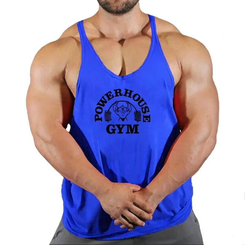 Men’s Gym Tank Top – Bodybuilding Fitness Vest, Sleeveless Stringer Singlet