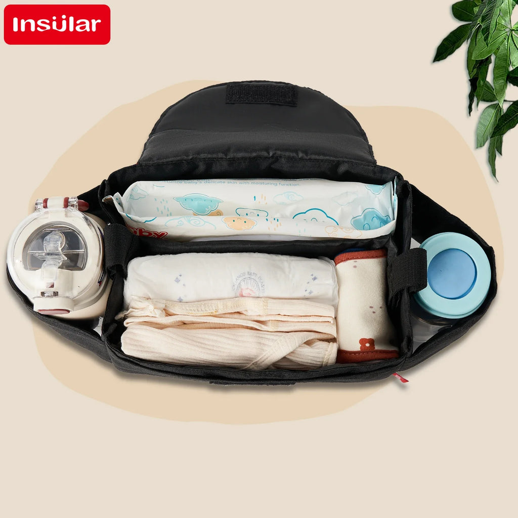 Baby Stroller Bag Pram Organizer Stroller Accessories Stroller Cup Holder Cover Trolley Organizer Pouch Travel Accessories - PULSE MART
