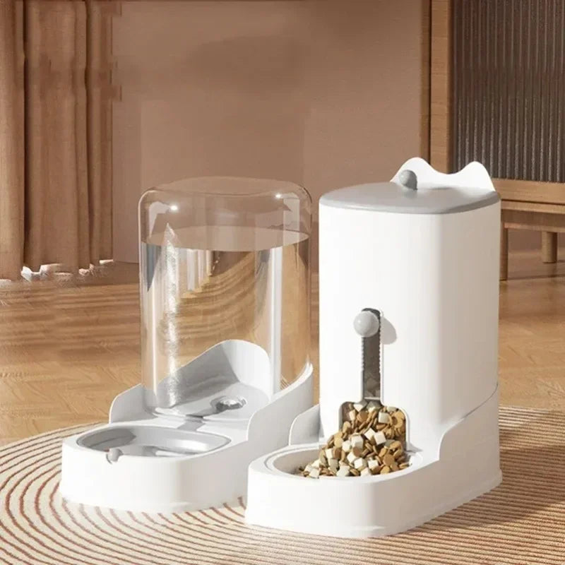Large Capacity Automatic Pet Water Fountain & Food Feeder