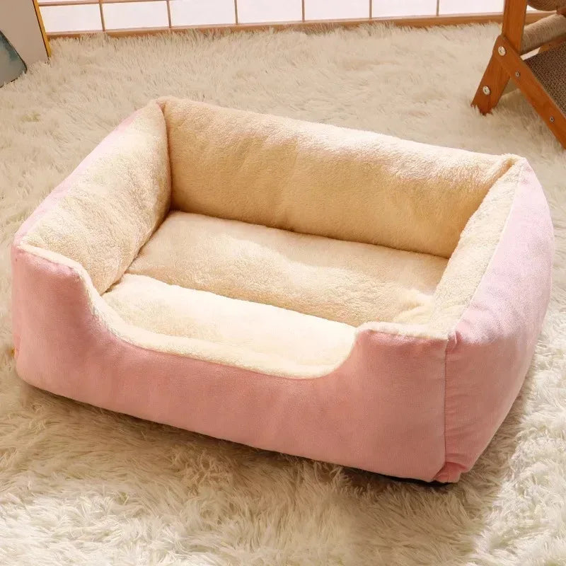 Cozy Winter Cat Bed House - Plush Cushion Nest Basket for Cats & Small Dogs