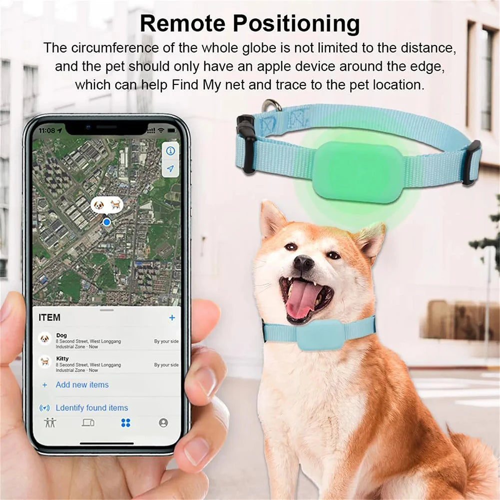 Waterproof Pet GPS Tracker – Real-Time Dog & Cat GPS Locator with Adjustable Collar
