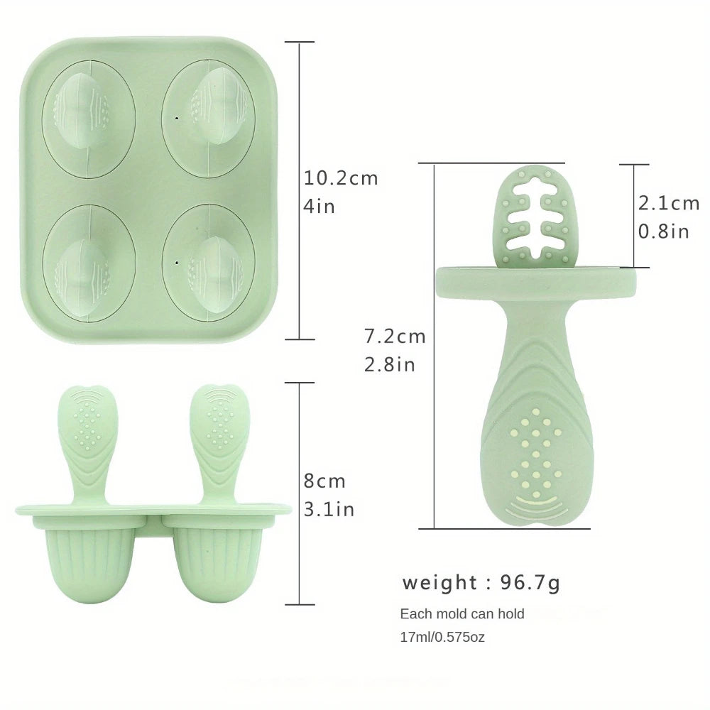 Baby Silicone Mold Set,Teething Teether,Perfect for Freezing Breast Milk, Formula & Smoothies - Essential Baby Feeding Accessory - PULSE MART