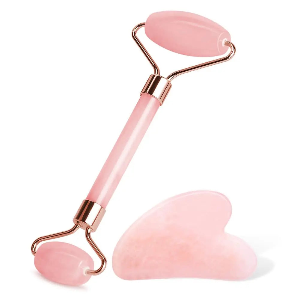 Roller &amp; Gua Sha Set - Face Massage Tools for Skin Care, Resin Facial Rollers for Face, Eyes, Neck, and Body - PULSE MART