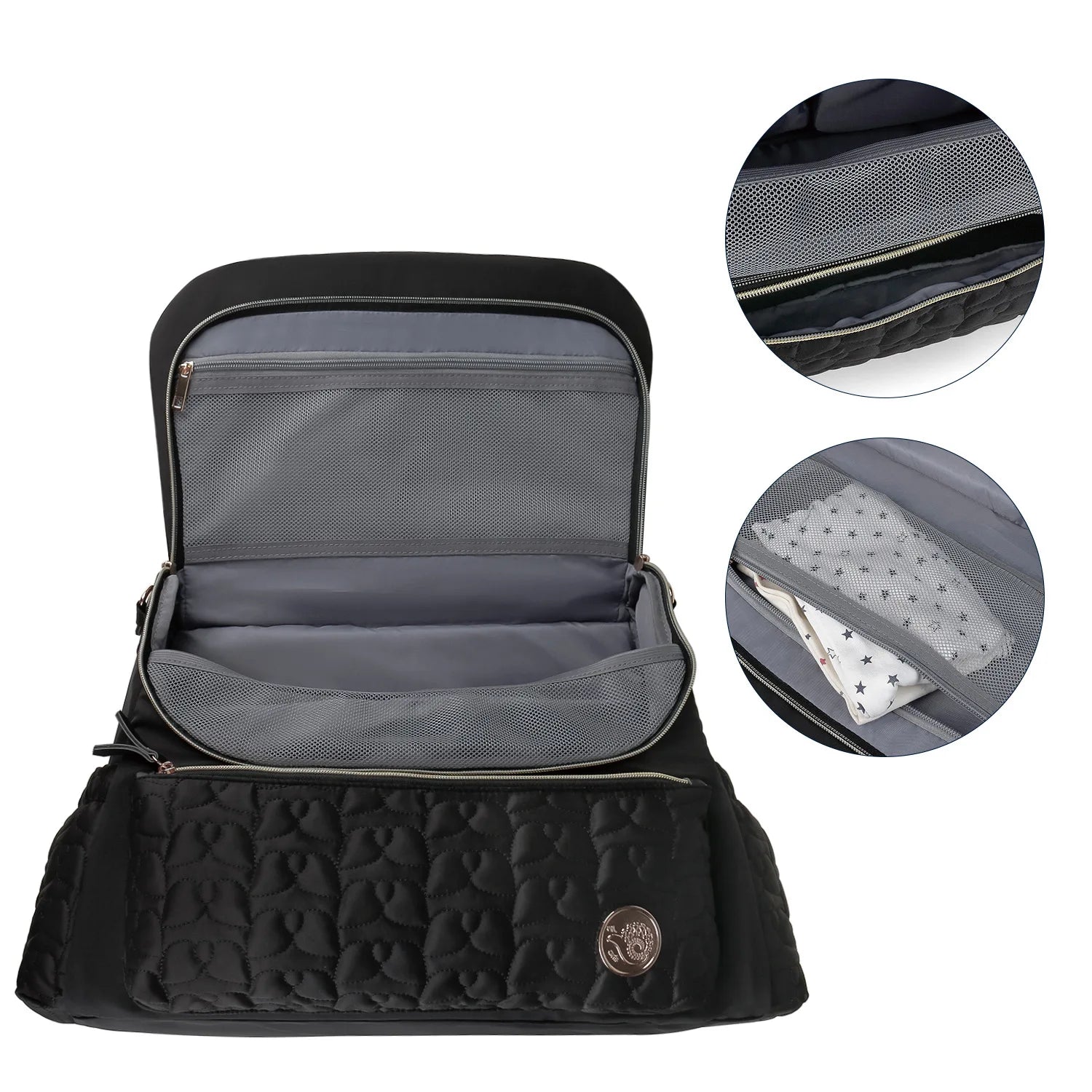 Baby Diaper Bag Backpack For Maternity Nappy Bag Removable Shoulder Straps Fashion Waterproof Mommy Handbag With Changing Pad - PULSE MART