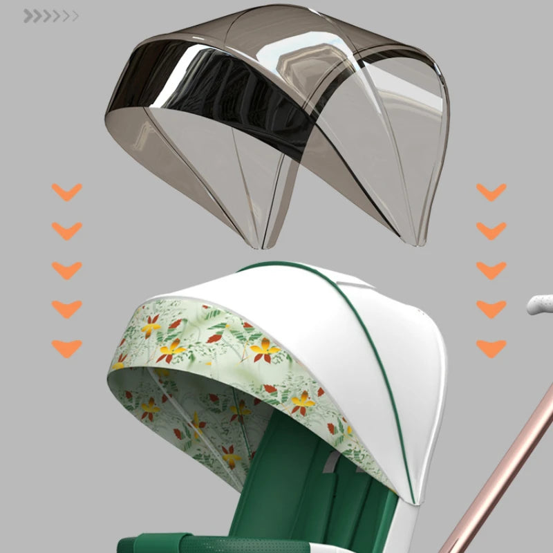 Baby Stroller Foldable Travel Carriage Cart Lightweight Stroller Children Four-Wheel Cart Portable carriers and strollers - PULSE MART