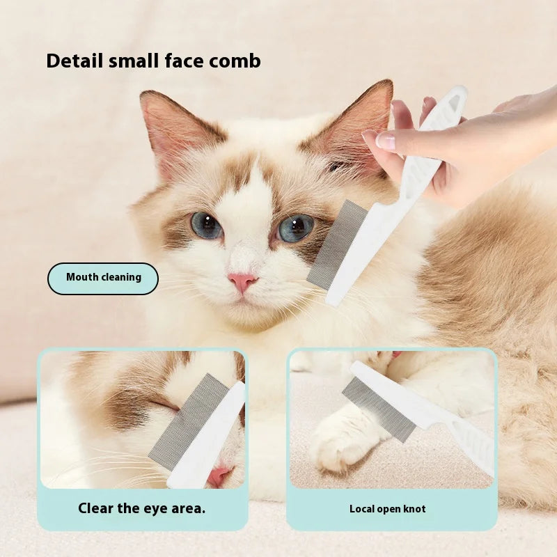 3-Piece Cat Grooming Kit – Cat Nail Clippers, Grooming Brush & Flea Comb Set