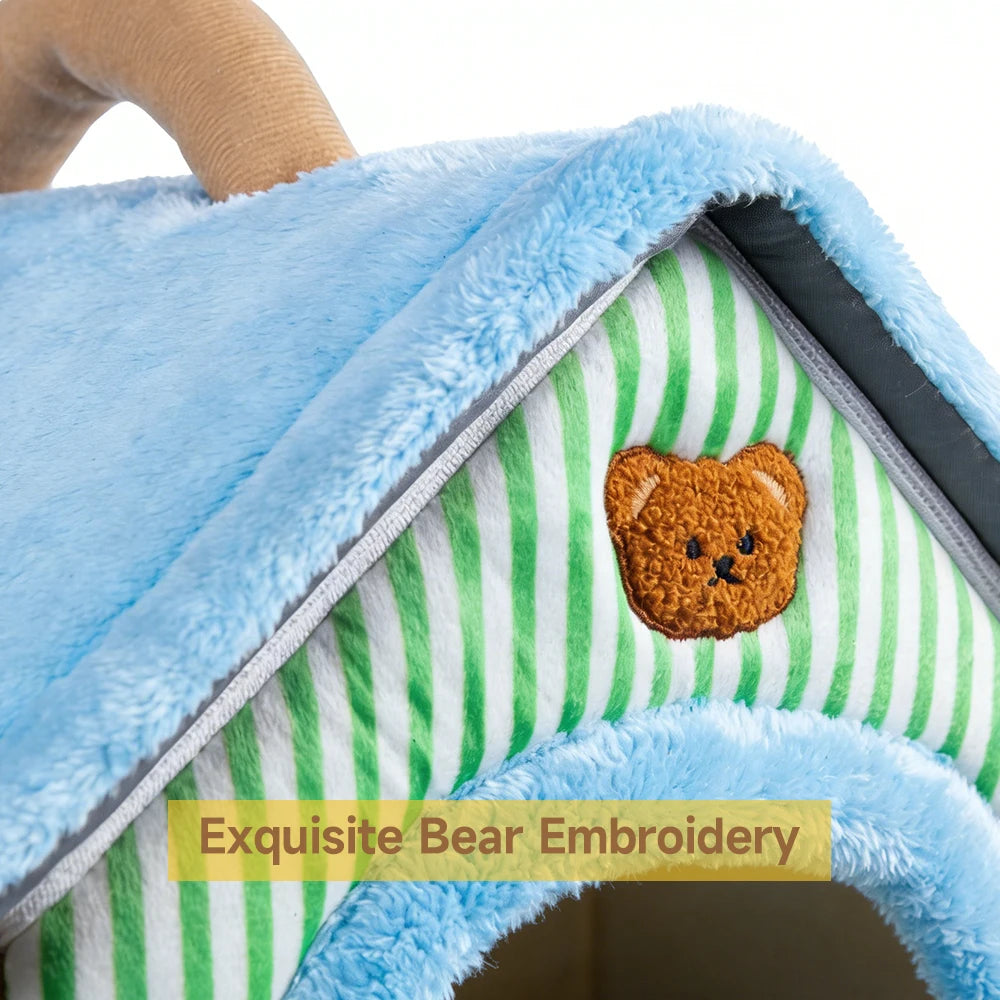 Foldable Pet House – Removable Washable Cat House & Cozy Bed for Cats & Small Dogs