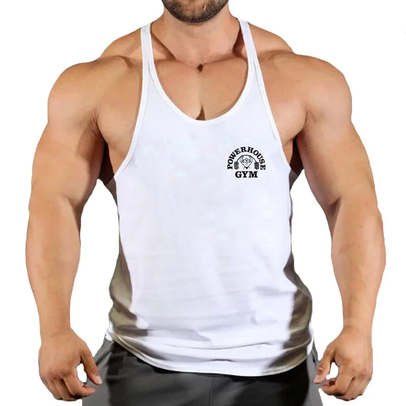 Men’s Gym Tank Top – Bodybuilding Fitness Vest, Sleeveless Stringer Singlet