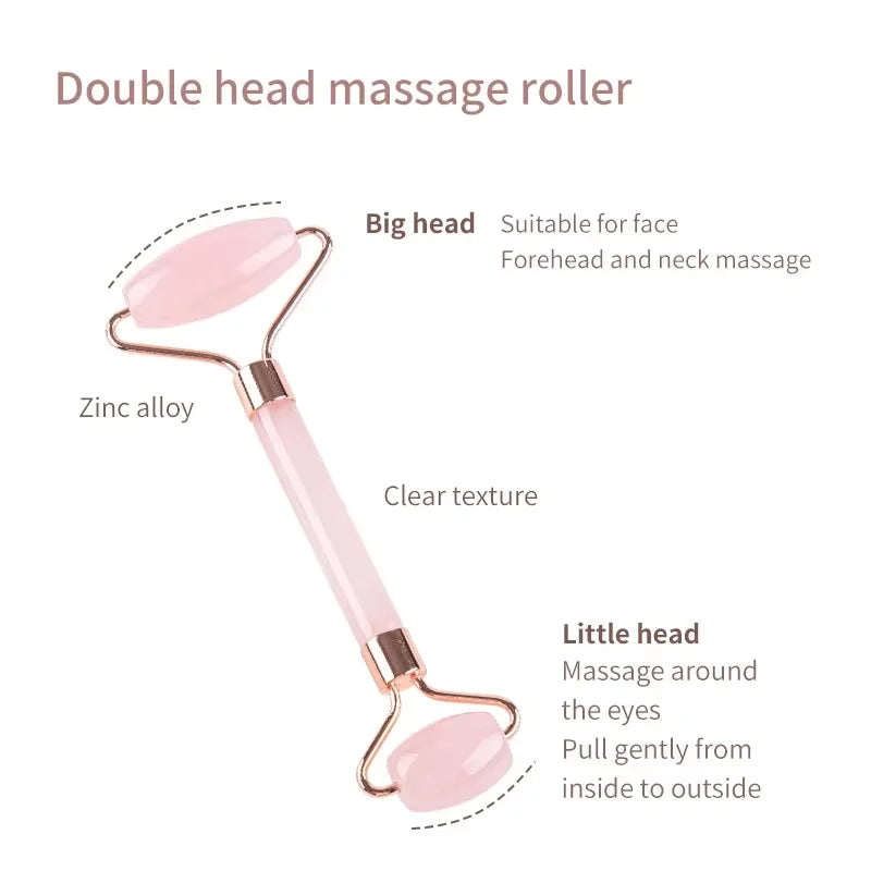Roller &amp; Gua Sha Set – Resin Facial Roller Massager for Face, Eyes, Neck &amp; Body Skin Care - PULSE MART