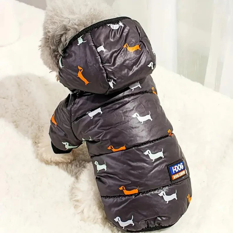 Hooded Cat Jacket – Thick Cotton-Padded Winter Coat for Cats & Small Dogs