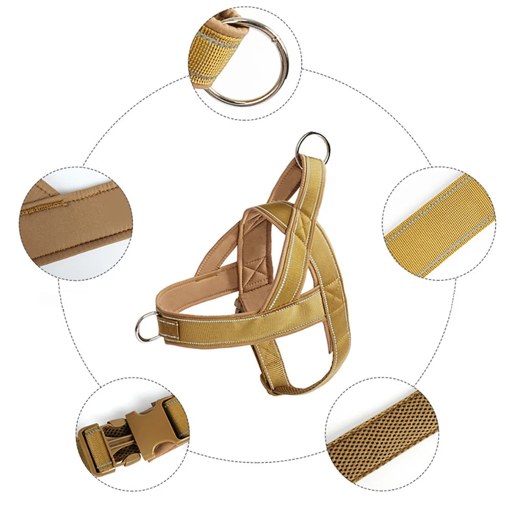 Tactical Anti-Pull Dog Harness: 1000D Nylon Vest with Handle