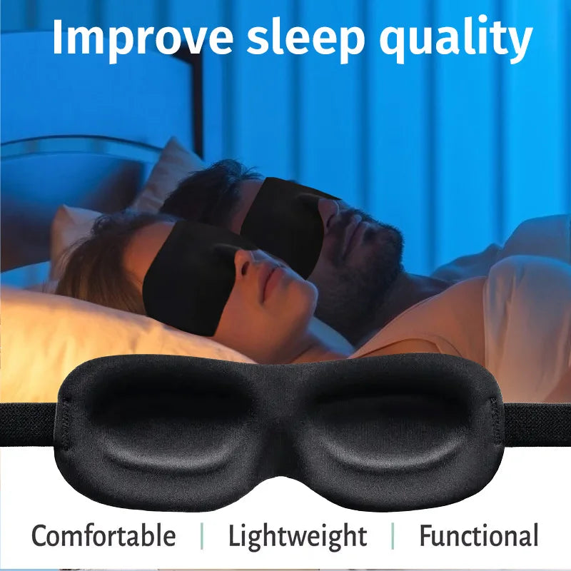 3D Contoured Eye Mask – Light Blocking Sleep Mask for Men & Women, Soft & Breathable - PULSE MART